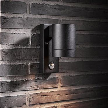 Nordlux Tin Maxi Sensor - buiten wandverlichting met bewegingsdetector - 7,6 x 16 x 12,5 cm - IP54 - zwart