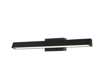 Artdelight Rivera - opbouw wandverlichting - 59,6 x 12,3 cm - 12W dimbare LED incl. - zwart