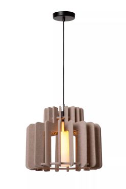 Lucide Rollo - hanglamp - Ø 40 x 150 cm - taupe