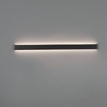 Nova Luce Seline - wandlamp - 7,5 x 2,7 x 120 cm - 44W LED incl. - IP44 - zandzwart