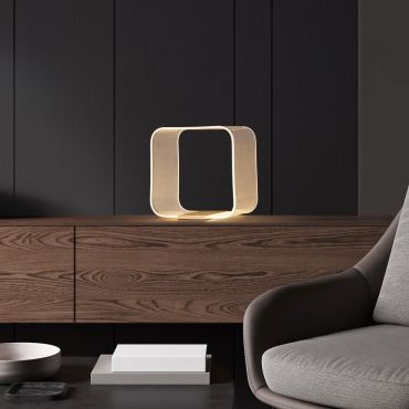 Nova Luce Valentin - tafellamp met snoerschakelaar - 24 x 24 x 16 cm - 14W dimbare LED incl. - messing goud