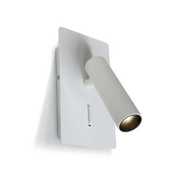 SHOWROOMMODEL - ONE Light Reading Spots - wandverlichting met schakelaar en USB-poort - 9 x 3 x 16 cm - 3W LED incl. - wit