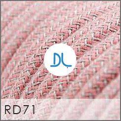 Daylight Italia - textielsnoer - per 100 cm - roos