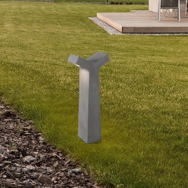 Nova Luce Aran - tuinpaal - 13 x 70 x 14,5 cm - 2x 5W LED incl. - IP65 - grijs
