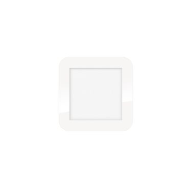 ETH Anne Square - plafondlamp - 17 x 2,7 x 17 cm - 3 stappen dimbaar - 10W LED incl. - IP44 - wit