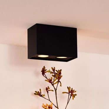 Lucide Tube - plafondspot - 9 x 12 x 18 cm - zwart