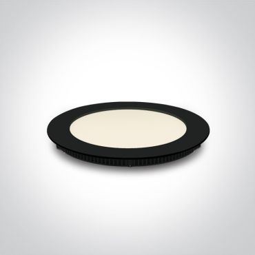 ONE Light Round Recessed Panel - inbouw plafondverlichting - Ø 17,3 x 2,2 cm - 12W LED incl. - zwart - CCT
