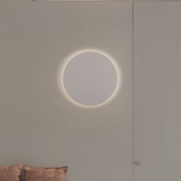 Nova Luce Nevo - wandlamp - Ø 30 x 3,9 cm - 20,5W LED incl. - zandwit