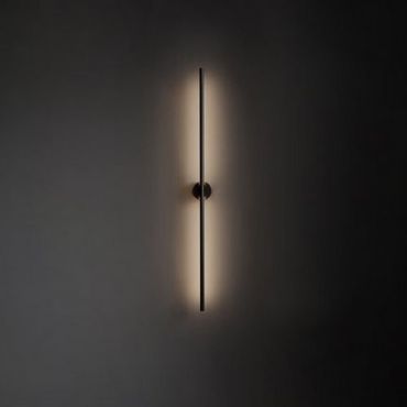 Nova Luce Cretel - wandverlichting - 90 x 8,3 x 1,5 cm - 15W LED incl. - IP44 - zwart