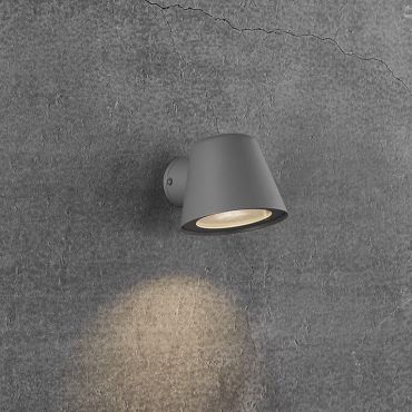 Nordlux Aleria - buiten wandverlichting - 14,7 x 11,5 x 11,3 cm - IP44 - grijs