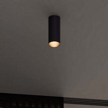 Nova Luce Mor - opbouwspot - Ø 4 x 10 cm - zwart