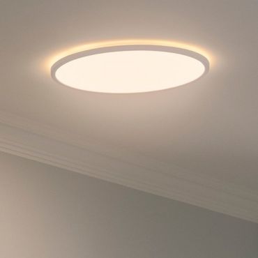 Nordlux Oja - plafondverlichting - Ø 42,4 x 2,3 cm - 24W dimbare LED incl. (3000K-4000K) - IP54 - wit