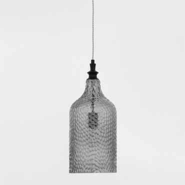 SHOWROOMMODEL - Nova Luce Marou - hanglamp - Ø 19,5 x 120 cm - glimmend grijs en mat zwart