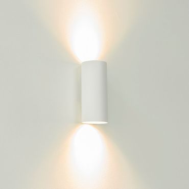 Artdelight Roulo2 - wandverlichting - Ø 6,5 x 15,4 cm - wit