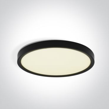 ONE Light Plafo - plafondverlichting - Ø 30 x 2,5 cm - 24W LED incl. - zwart