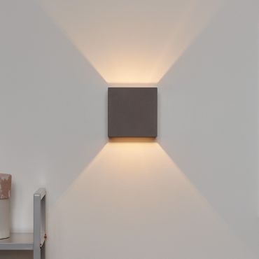 Lucide Gipsy Kubus - wandverlichting - 11,5 x 11,5 x 11,5 cm - taupe