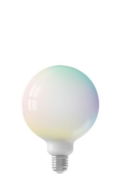 Calex Smart LED lamp - Ø 12,5 x 17,2 cm - E27 - 7,5W - dimfunctie en instelbare lichtkleur via app - 1800 tot 3000K - RGB + W