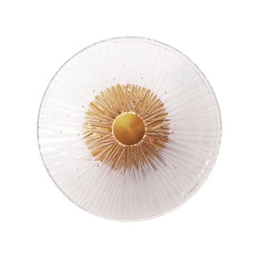 Maxlight Allure - opbouw wandlamp - Ø 28 x 11 cm - 5W LED incl. - goud met helder glas