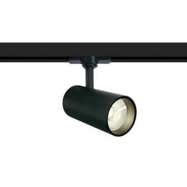 ONE Light COB Cylinder - rail spot met COB LED - 3-fase railsysteem - Ø 7,5 x 18 cm - 20W LED incl. - zwart - witte lichtkleur