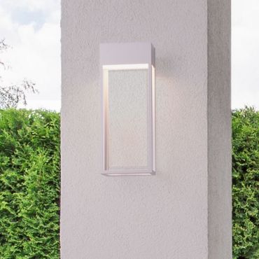 Nova Luce Moby - buiten wandverlichting - 16 x 40 x 9 cm - 20W LED incl. - IP65 - zandwit