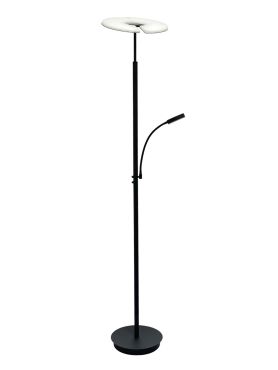 Artdelight Riva - vloerlamp - Ø 30 x 180 cm - 30W dim to warm led incl. - zwart