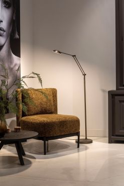 Artdelight Palermo - vloerlamp - Ø 26 x 170 cm - 10W dim to warm LED incl. - antiek brons