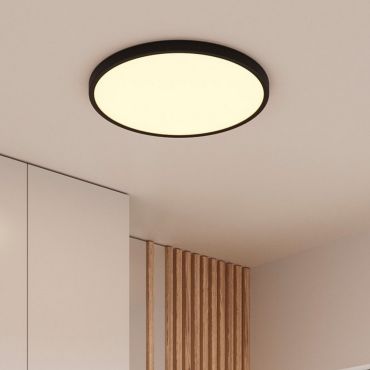 Nordlux Oja Smart - plafondlamp - Ø 60 x 2,3 cm - 30W - dimfunctie via app - 2700-6500K - zwart