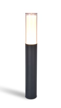 Lutec Dropa - tuinpaal - slimme verlichting -  Lutec Connect - 8,2 x 8,2 x 59 cm - 10W LED incl. - IP44 - donkergrijs