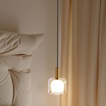 VK Lighting Nala - hanglamp - Ø 14,5 x 169,5 cm - mat messing