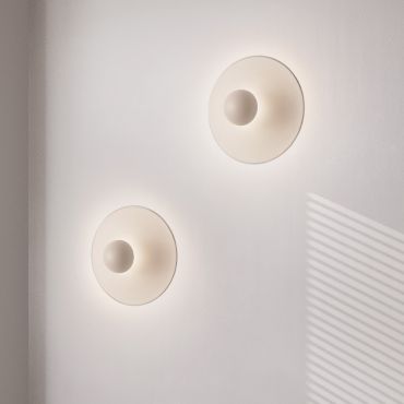 Nova Luce Edem - wandlamp - Ø 25 x 11 cm - 9W LED incl. - beige