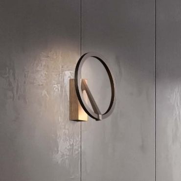 Nova Luce Tilia - wandlamp - Ø 22 x 10 cm - 10W LED incl. - mistig nikkel