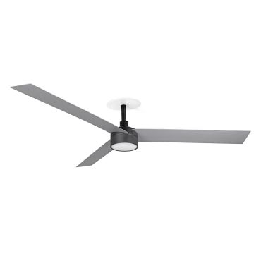 Faro Cruiser XL - plafondventilator met licht en inbouwrozet - Ø 160 cm - mat zwart en aluminium