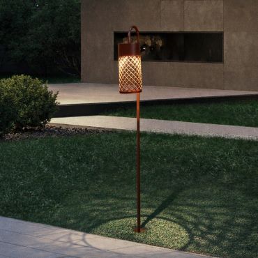 Nova Luce Motley - tuinpaal - Ø 10 x 100 x 18,5 cm - 9W LED incl. - IP65 - corten