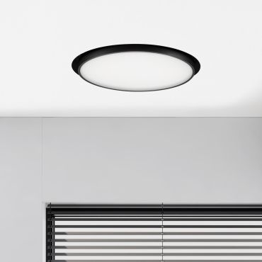 Nova Luce Perfect Profile Trimless - inbouwspot - Ø 400 mm, 475 mm inbouwmaat - 24W dimbare LED incl. - 3000K - zwart