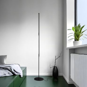 SHOWROOMMODEL - Nova Luce Handy - staanlamp - 171 cm - 25W LED incl. - zand zwart