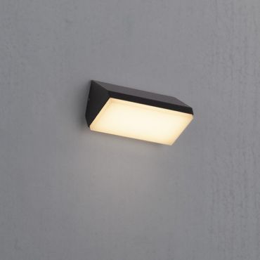 Nova Luce Zenon - buiten wandverlichting - 18 x 9 x 7,5 cm - 10W LED incl. - IP65 - donker antraciet