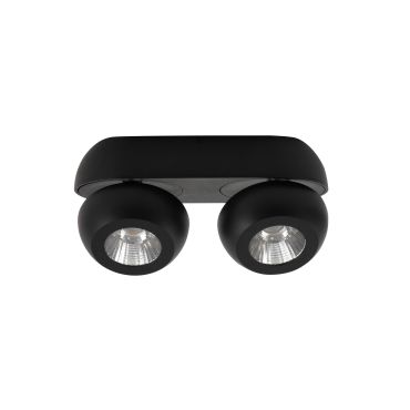 Nova Luce Gon - opbouwspot 2L - 25 x 11 x 9 cm - 2 x 5W LED incl. - zandzwart