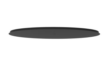 Artdelight Plate - ovale plafondplaat uitbreidbaar tot 10 lampen - 120 x 40 x 3 cm - zwart