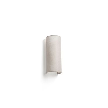 Faro Otton long &amp; round - wandlamp - 12,5 x 14,8 x 37 cm - lichte jute