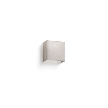 Faro Otton square - wandlamp - 10,8 x 20 x 20,5 cm - lichte jute