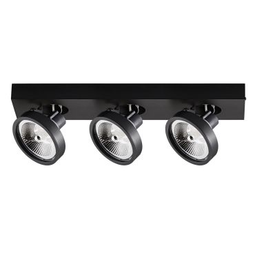 VK Lighting Kylos - opbouwspot 3L - 50,5 x 12 x 12,9 cm - zwart