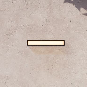 Nova Luce Inga - buiten wandverlichting - 45 x 6,5 x 7,3 cm - 31W LED incl. - IP65 - donker antraciet