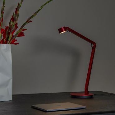 Lucide Ogden - bureaulamp - 49 x 20 x 90 cm - 7W dimbare LED incl. - rood
