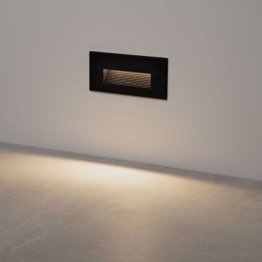 Nova Luce Polka - inbouw wandverlichting - 17 x 7,6 x 7,4 cm - 5W LED incl. - IP65 - zandzwart