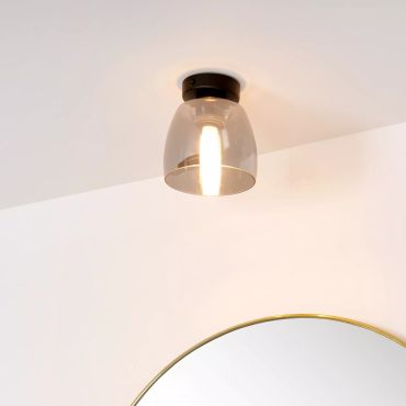 Lucide Tyler - plafondverlichting - Ø 16,1 x 16,8 cm - fumé zwart