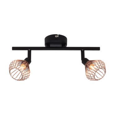 SHOWROOMMODEL - Brilliant Dalma - opbouwspot - 31,5 x 17 x 20 cm - zwart koper