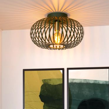 Lucide Manuela - plafondverlichting - Ø 39,5 x 23 cm - groen