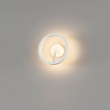 Artdelight Oregon - wandlamp - Ø 22 x 10 cm - 12W dimbare led incl. - wit