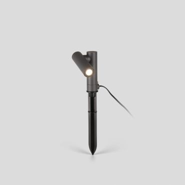 Faro Spy-1 - grondspot op piek - Ø 4 x 12 x 39,5 cm - 6W LED incl. - IP65 - donker grijs