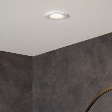 Lucide Ziva - inbouwspot - Ø 84 mm, Ø 75 mm inbouwmaat - IP44 - wit